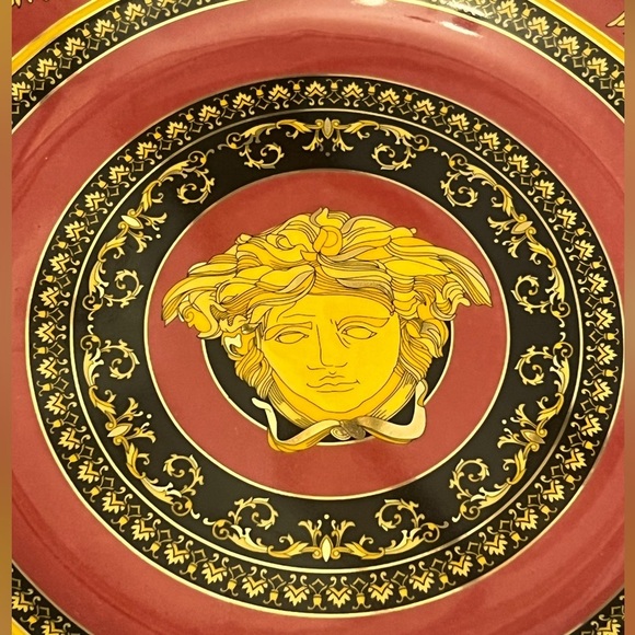 VERSACE Rosenthul - authentic VERSACE Medusa charger plate..12” ashtray set - Picture 2 of 6